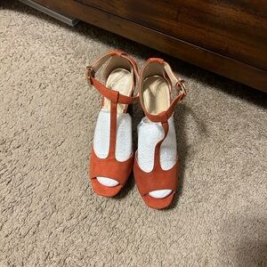 Chic Orange Women's high heels.